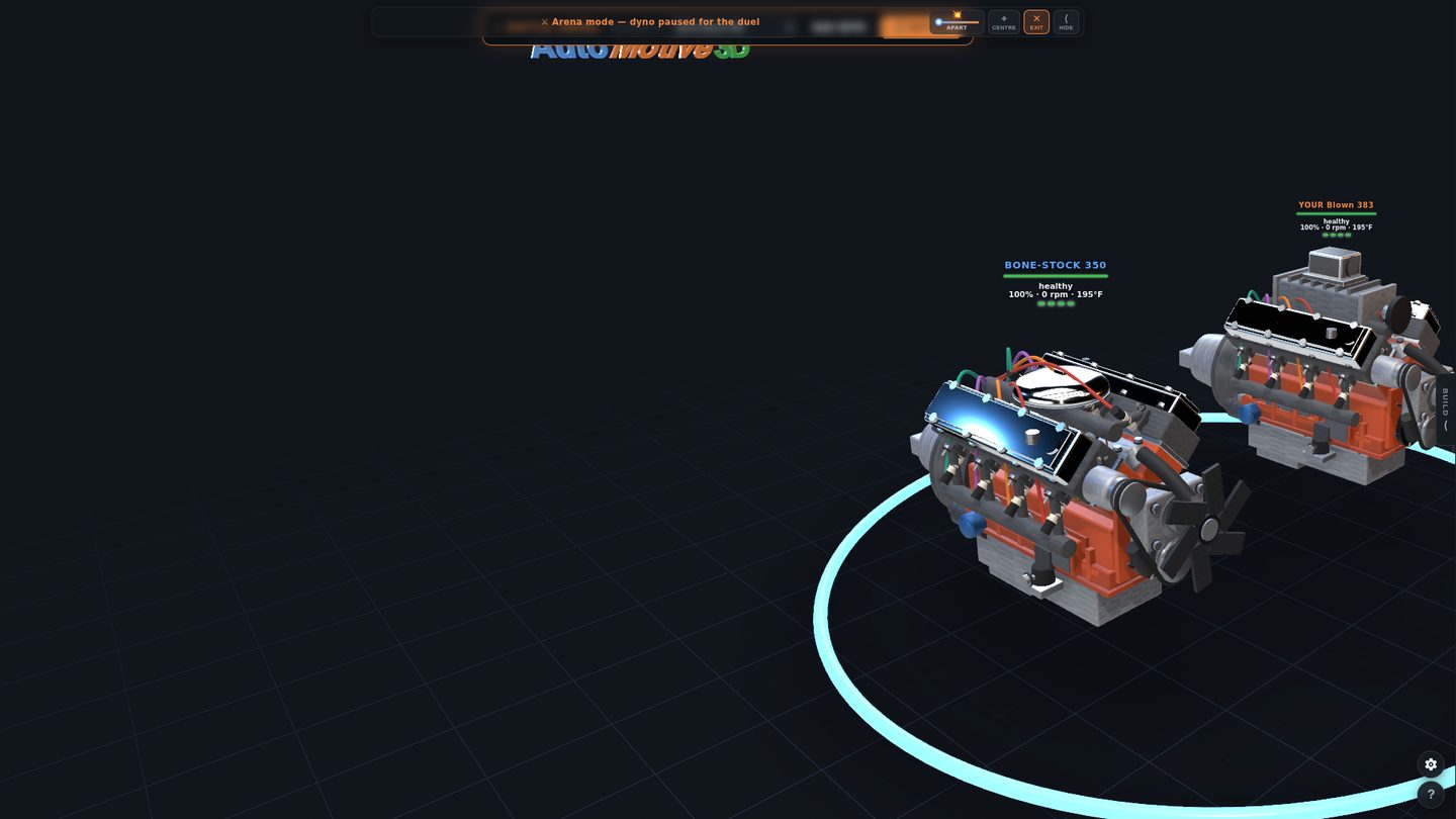 Arena mode, where engine builds are compared head to head